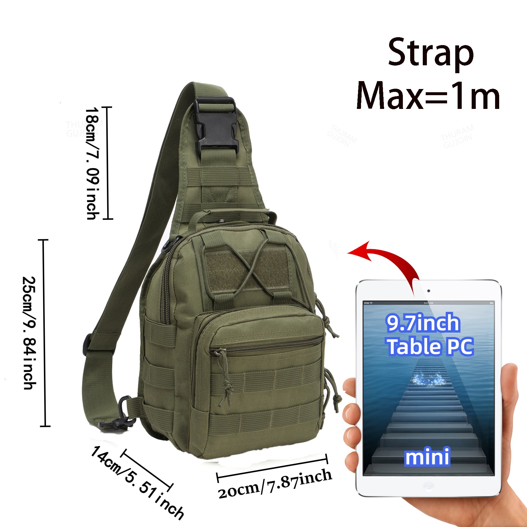 THURAM Outdoor Tactical Bag Ba - огляд і ціна Edc Carry Bag