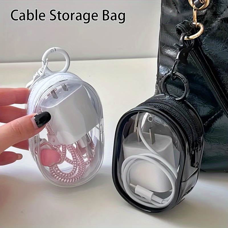 Portable Mini Transparent Stor - огляд і ціна Cable Winder Keychain