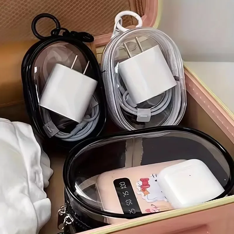 Portable Mini Clear Zipper Sto - огляд і ціна Cable Winder Keychain