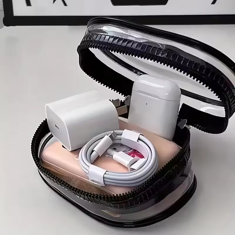 Portable Mini Clear Zipper Sto - огляд і ціна Cable Winder Keychain