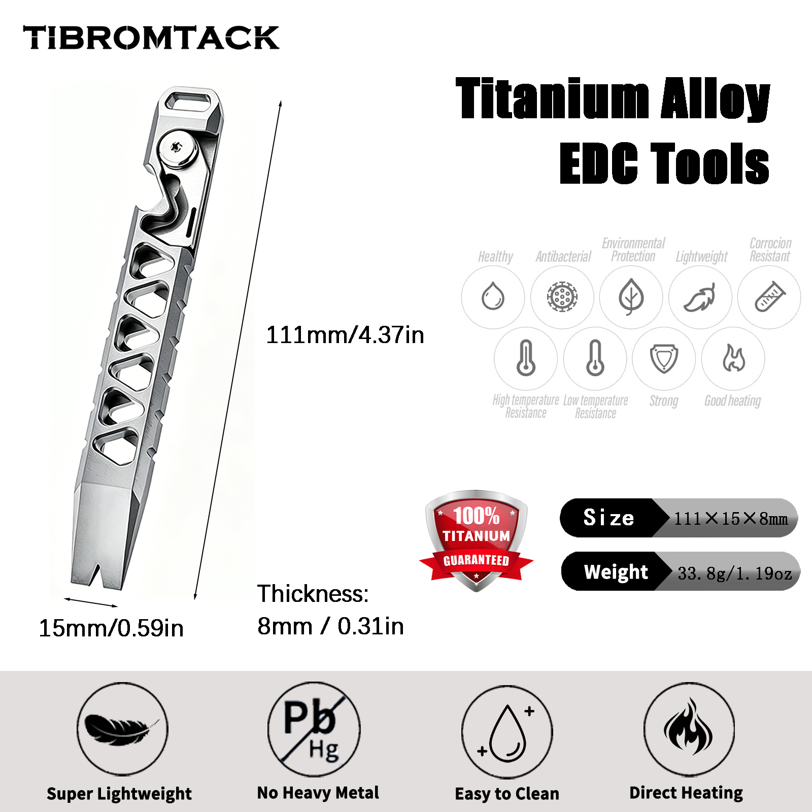TIBROMTACK Titanium Multi-Func - огляд і ціна Edc Carry Co