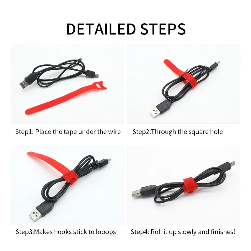 50/100pcs Releasable Cable Tie - огляд і ціна Gear Tie Reusable