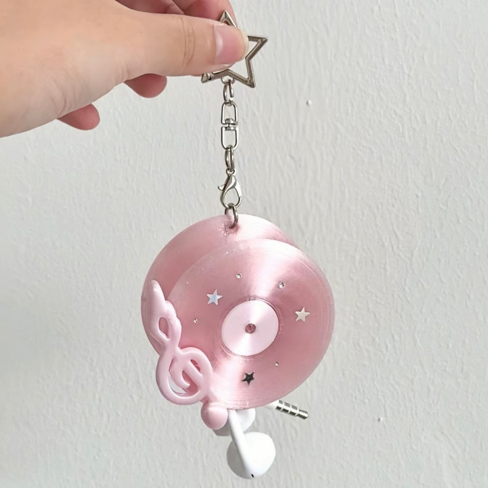 Kawaii Vinyl Record Cable Wind - огляд і ціна Cable Winder Keychain