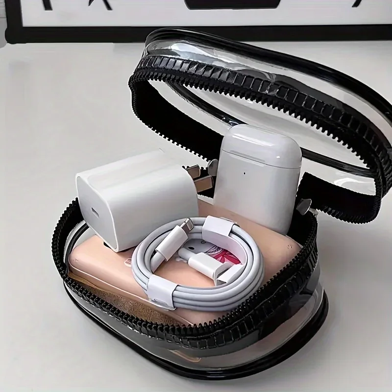 Portable Mini Clear Zipper Sto - огляд і ціна Cable Winder Keychain