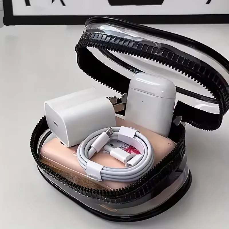 Portable Mini Clear Zipper Sto - огляд і ціна Cable Winder Keychain